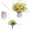 Artificial Flowers with Vase Fake Silk Flowers in Vase Gardenia Flowers Decoration for Home Table Office Party (Champagne)